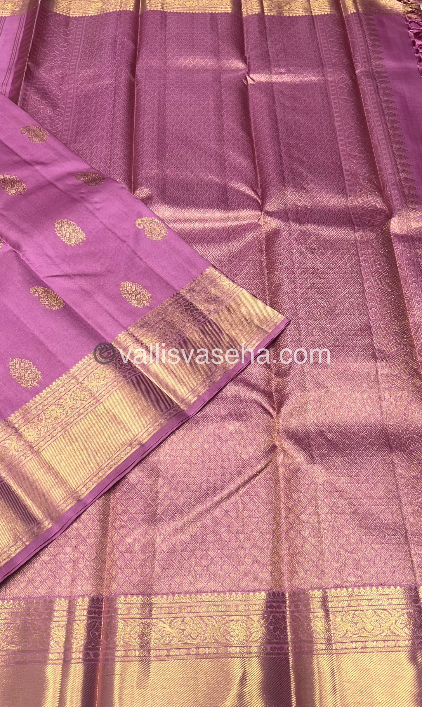 Pure Kanchipuram Silk Saree - Onion Pink /Light Baby Pink Shade - VVPS010