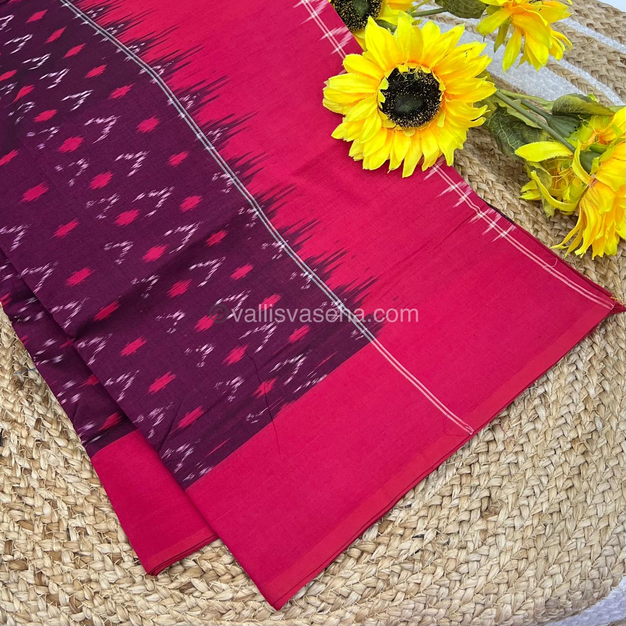 Ikkat Mercerised Cotton Saree - VVIKS001