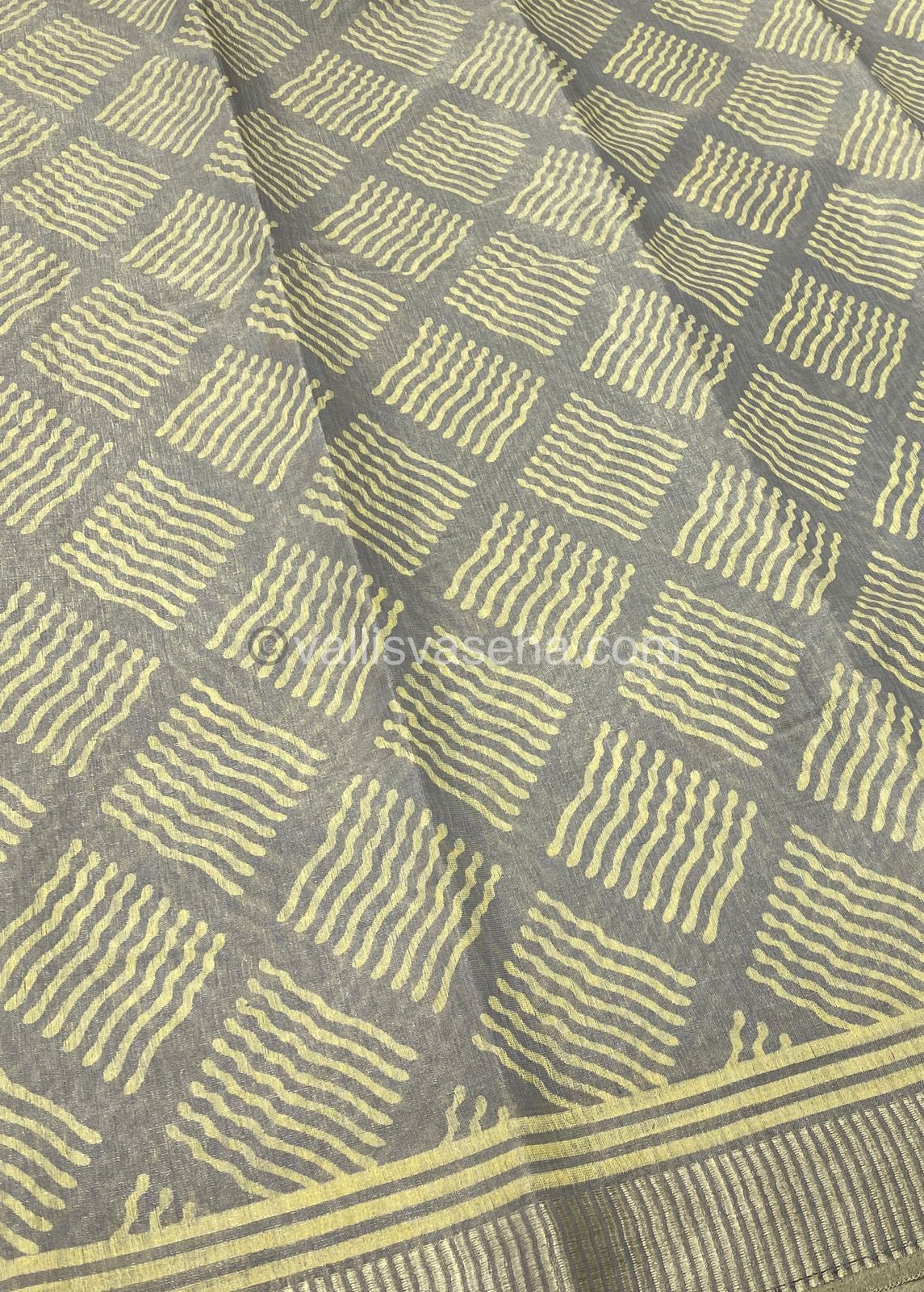 Semi Tussar Silk - Grey Shade - VVSTS007