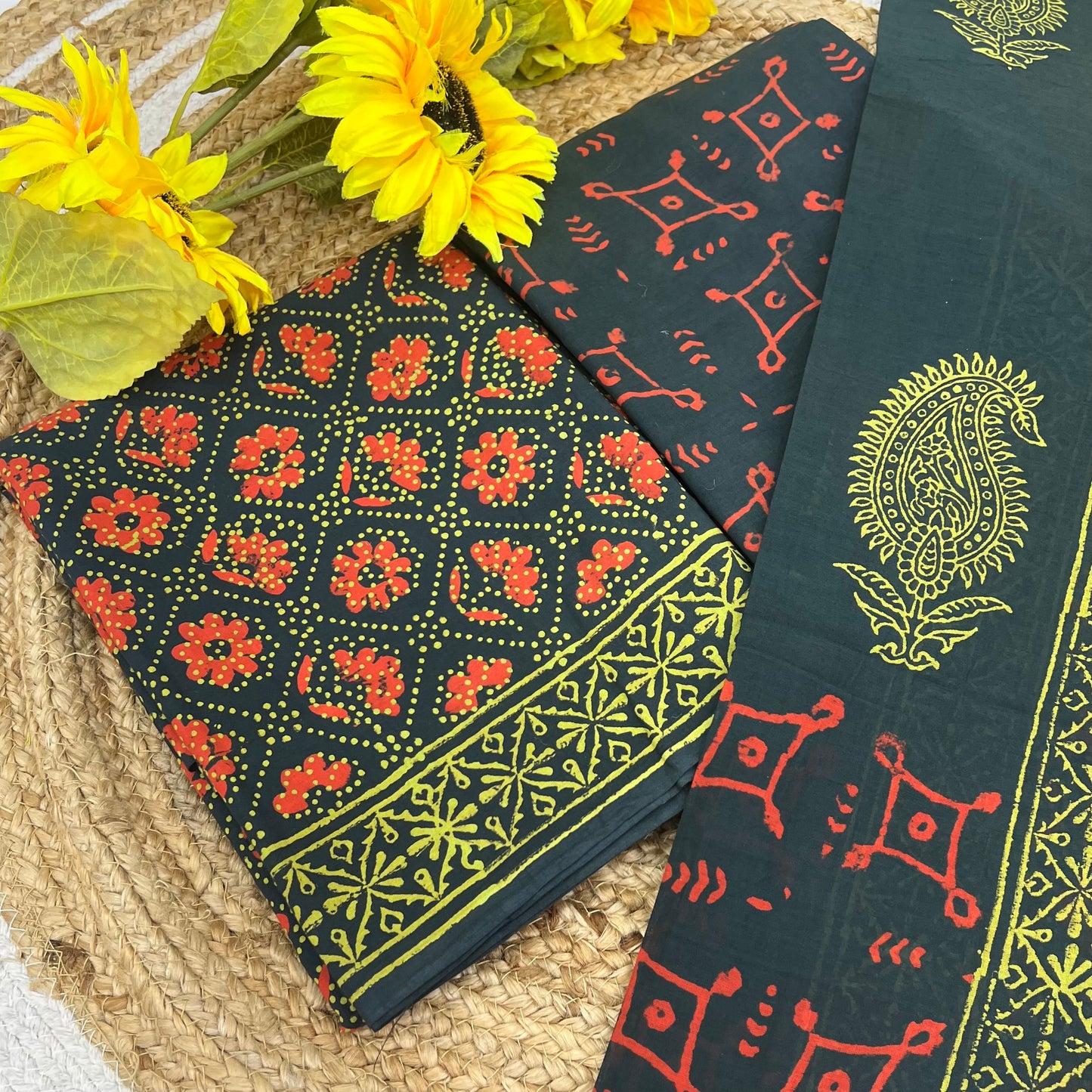 Pure Mul Mul Cotton - Bagru/ Dabu Print - VVUSM002