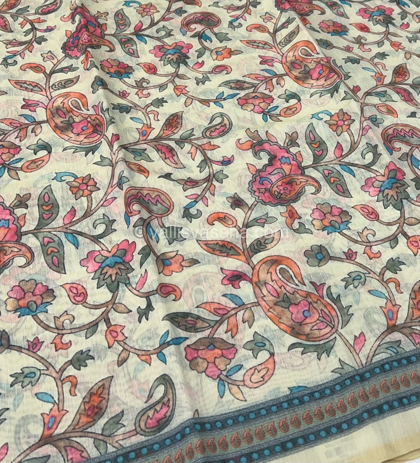 Semi Chanderi Saree - Digital Printed - VVSCD001
