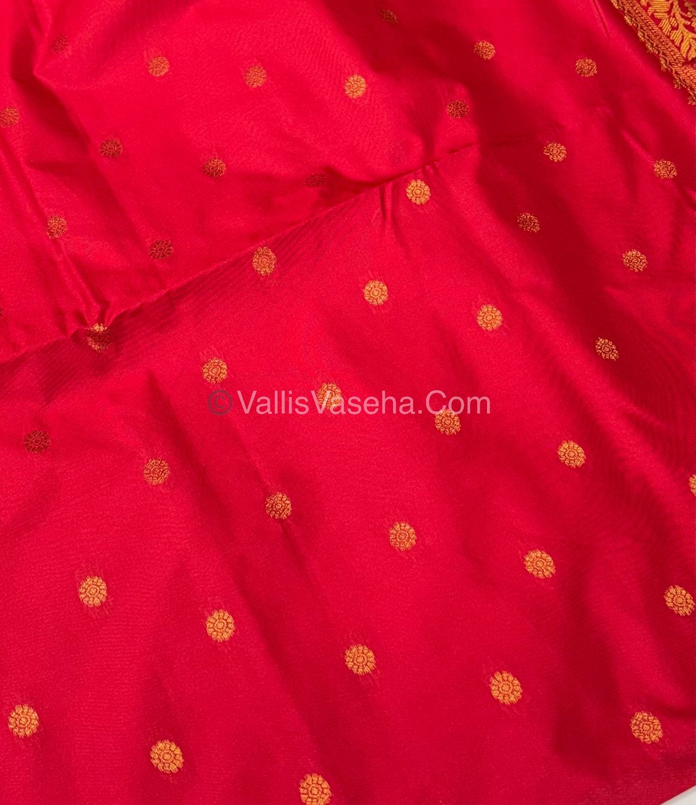 Semi Soft Silk - Kolam Design - Red Shade -VVSSS029