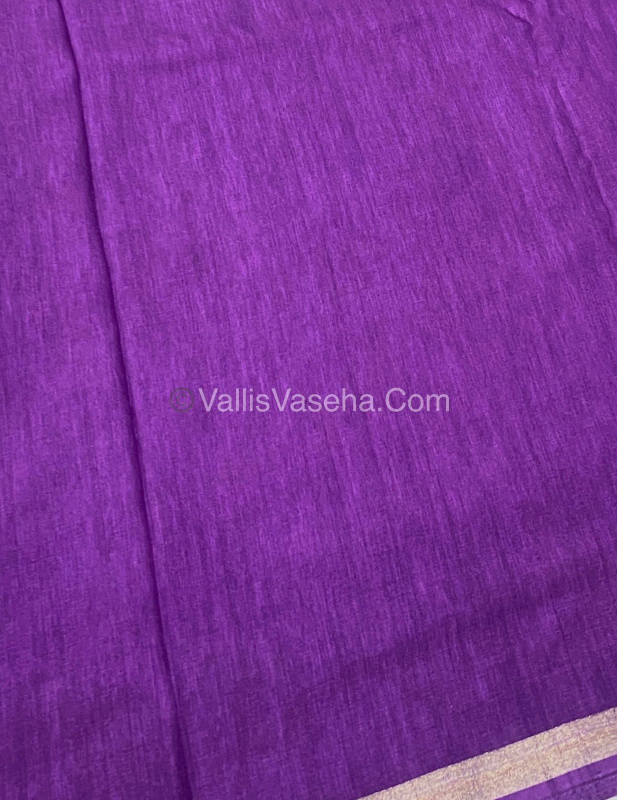 Casual Wear - Fancy Mixed Cotton - Purple Shade - VVFMC001