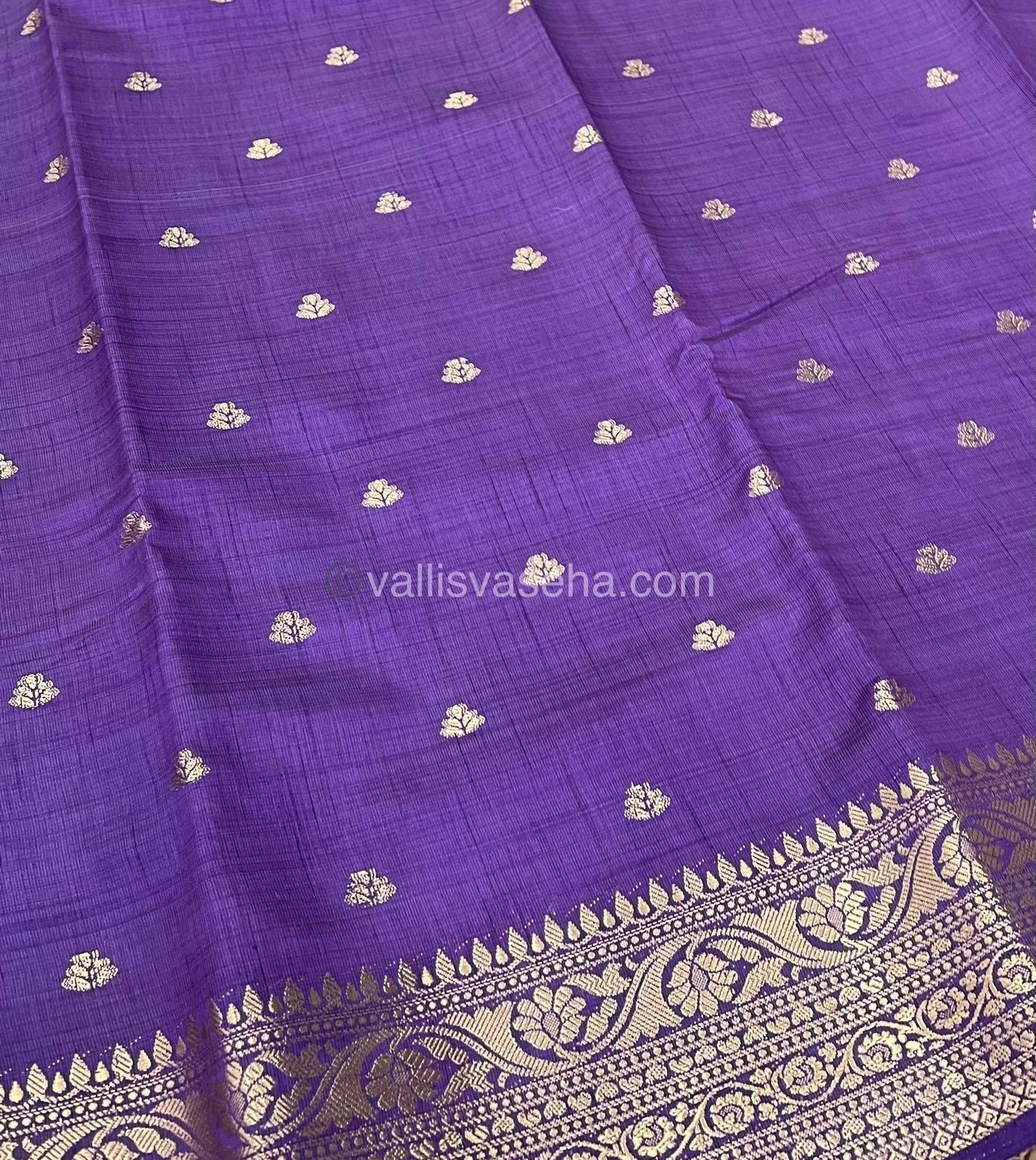Semi Tussar Silk Saree - Violetish Purple Shade - VVSTS008