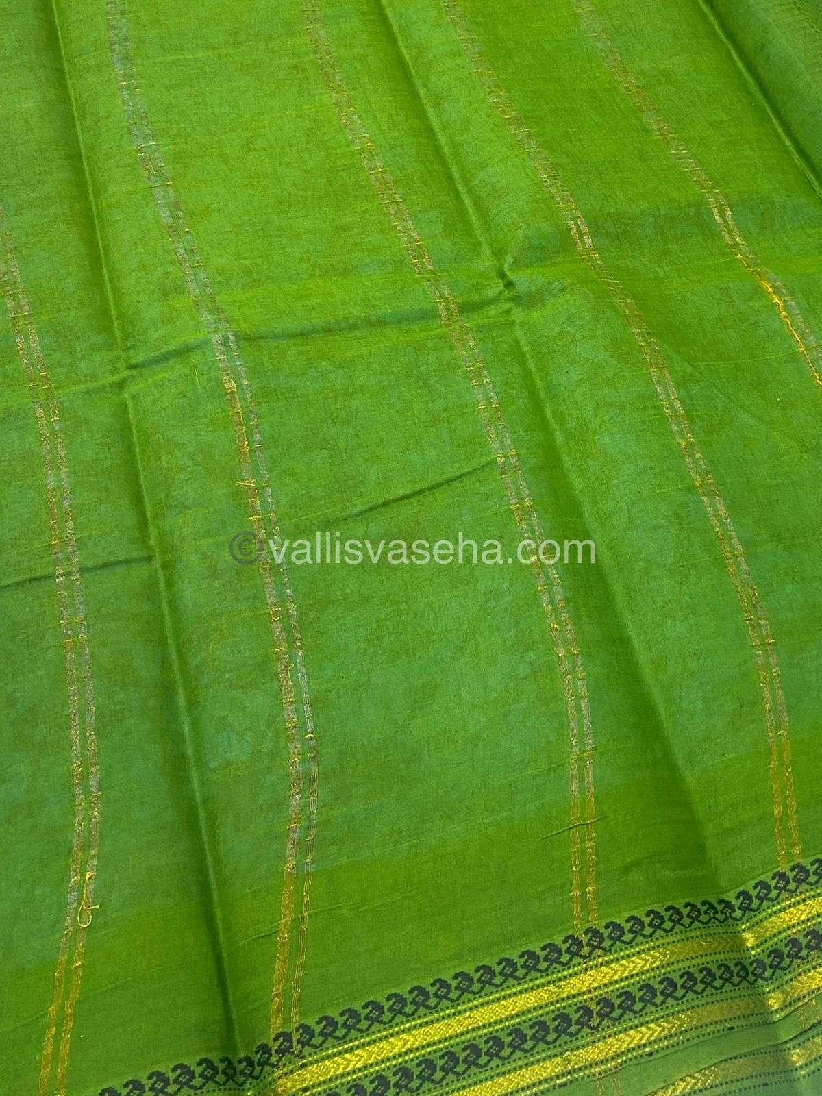 Sungudi Cotton Saree | Cloud Print - Blue with Green Shade - VVSCV004