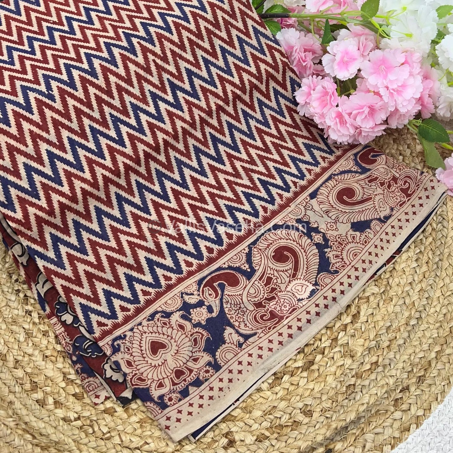 Pure Kalamkari Cotton Saree - VVPKC002