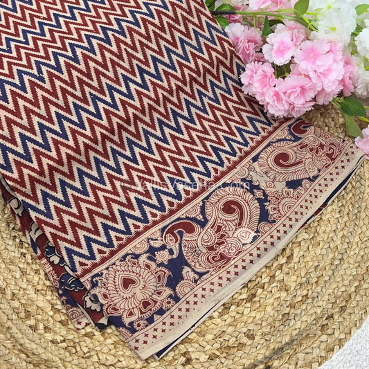 Pure Kalamkari Cotton Saree - VVPKC002
