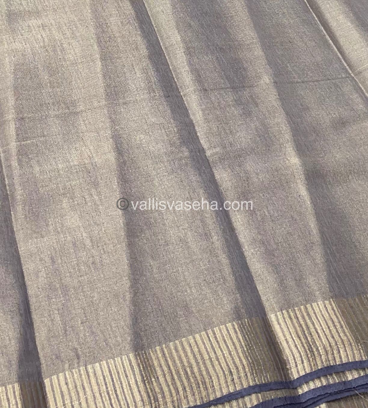 Semi Tussar Silk - Grey Shade - VVSTS001