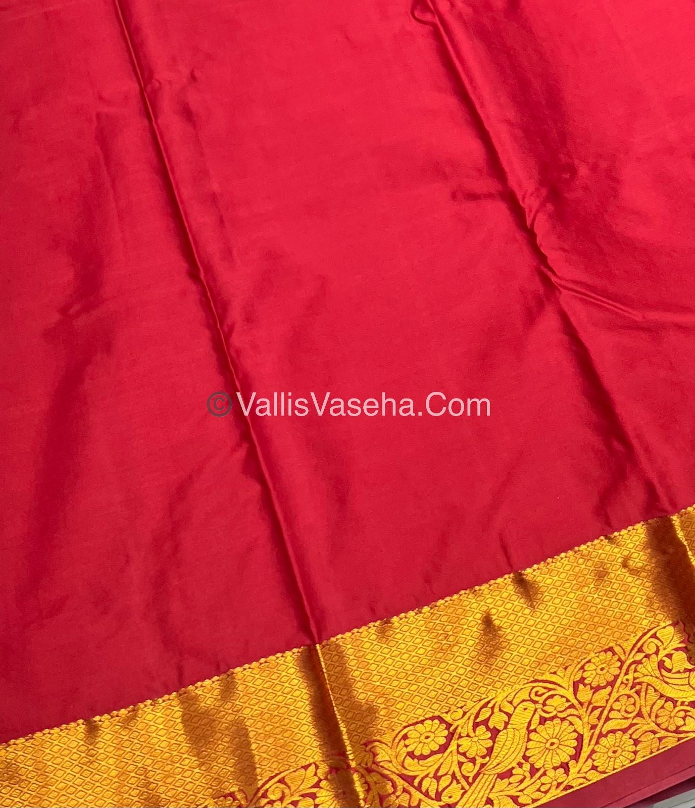 Semi Kanchipuram Silk - Dark Green Shade - VVSKS002