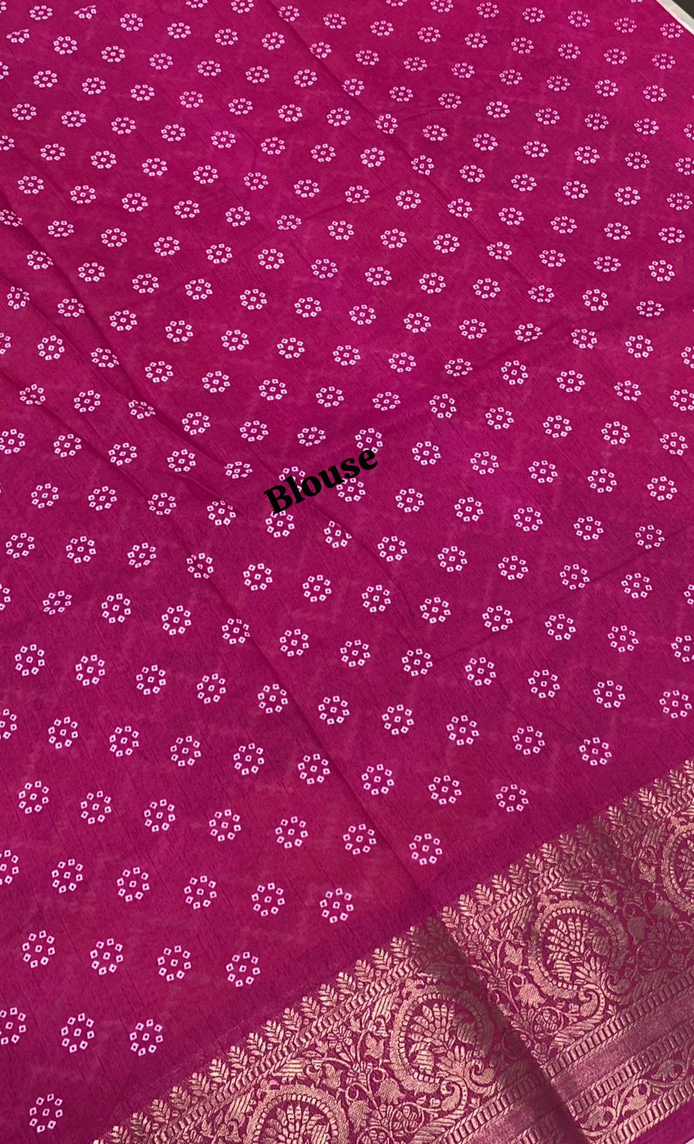 Semi Binny Silk - Peachish Red with Pink - VVSBS001