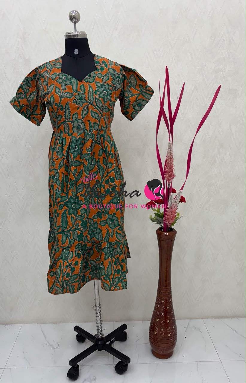 Ready Made - Kalamkari Frock - VVRKF003
