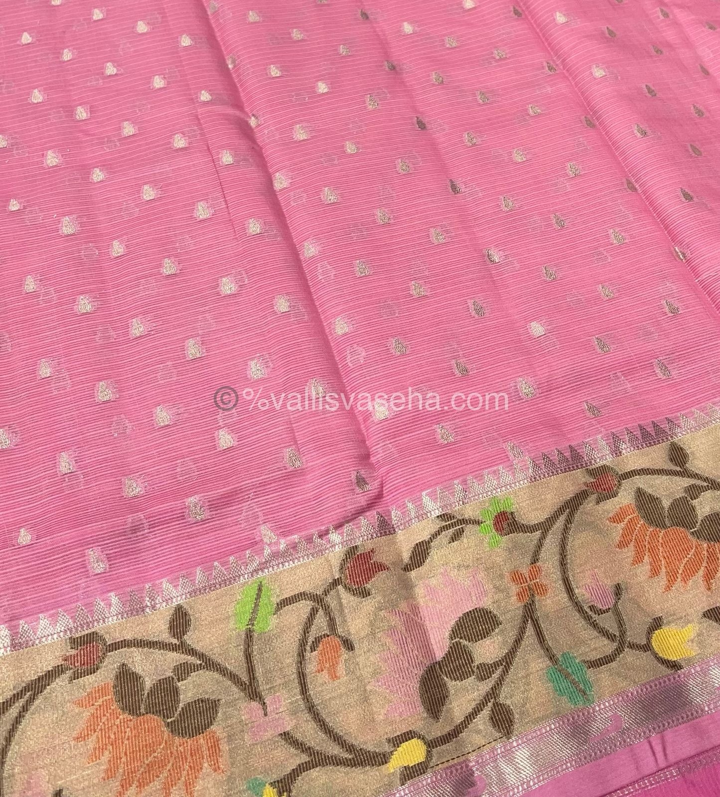 Kota Saree - Paithani Border - Pink with Pink - VVKPS001