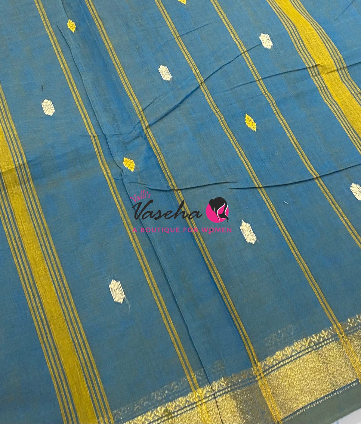 Kanchi Cotton Saree - Butta Design - VVKCS034