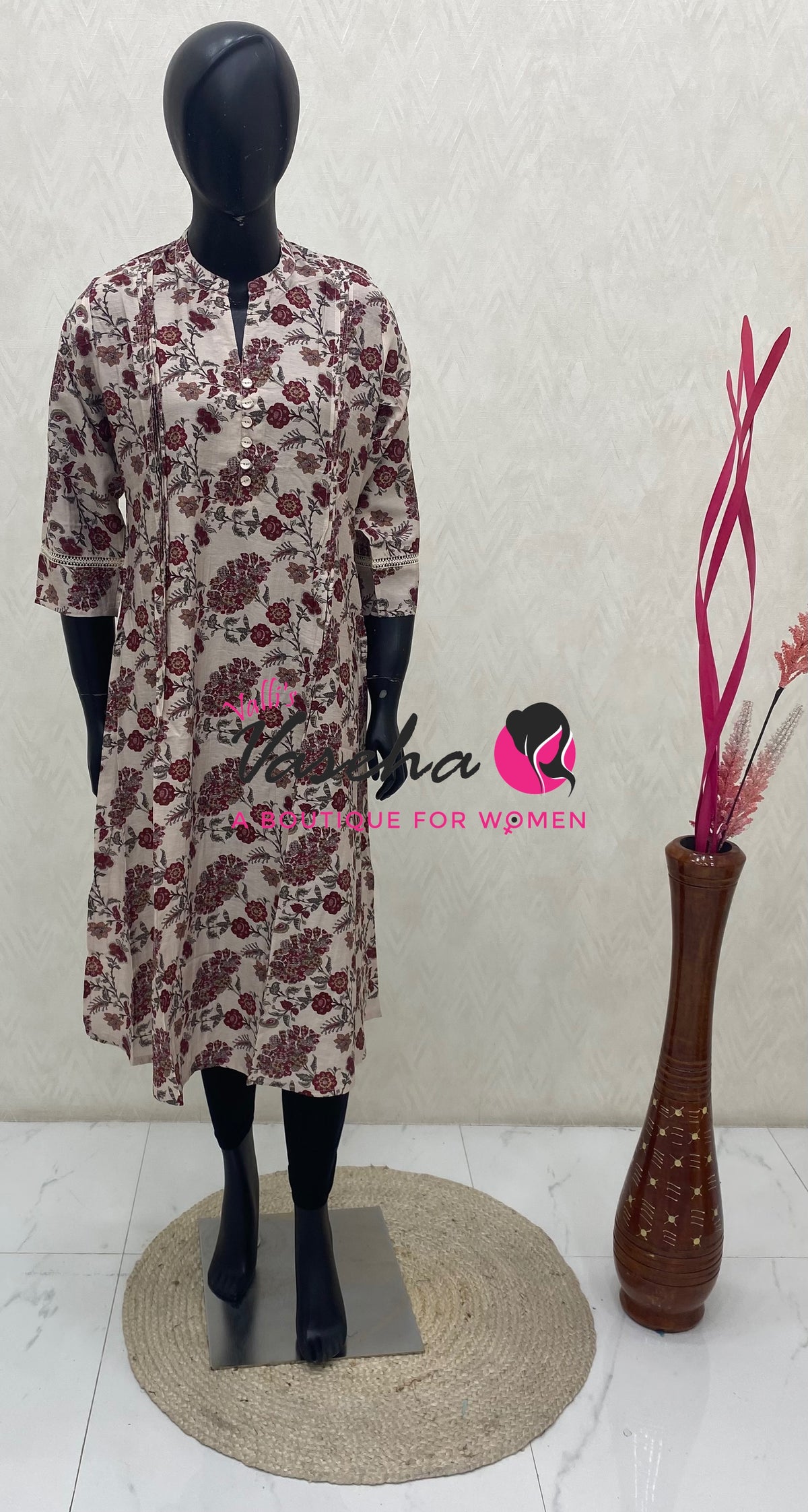 Ready Made - Nye Viscose Silk - Straight Cut Kurti - VVRK011