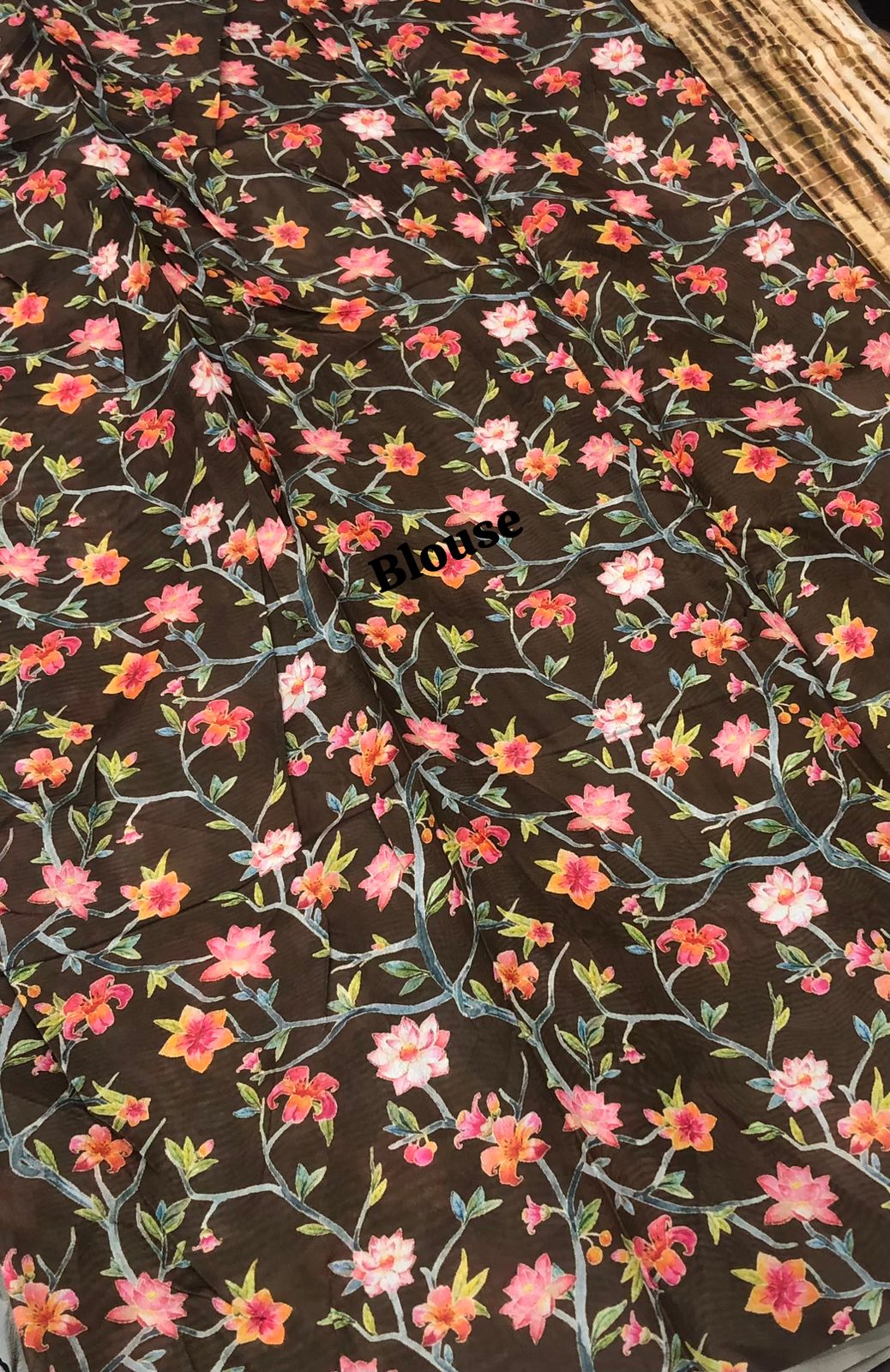 Shibori Semi Chanderi Mixed Cotton Sarees - Dry Mehandhi Green - VVSC01