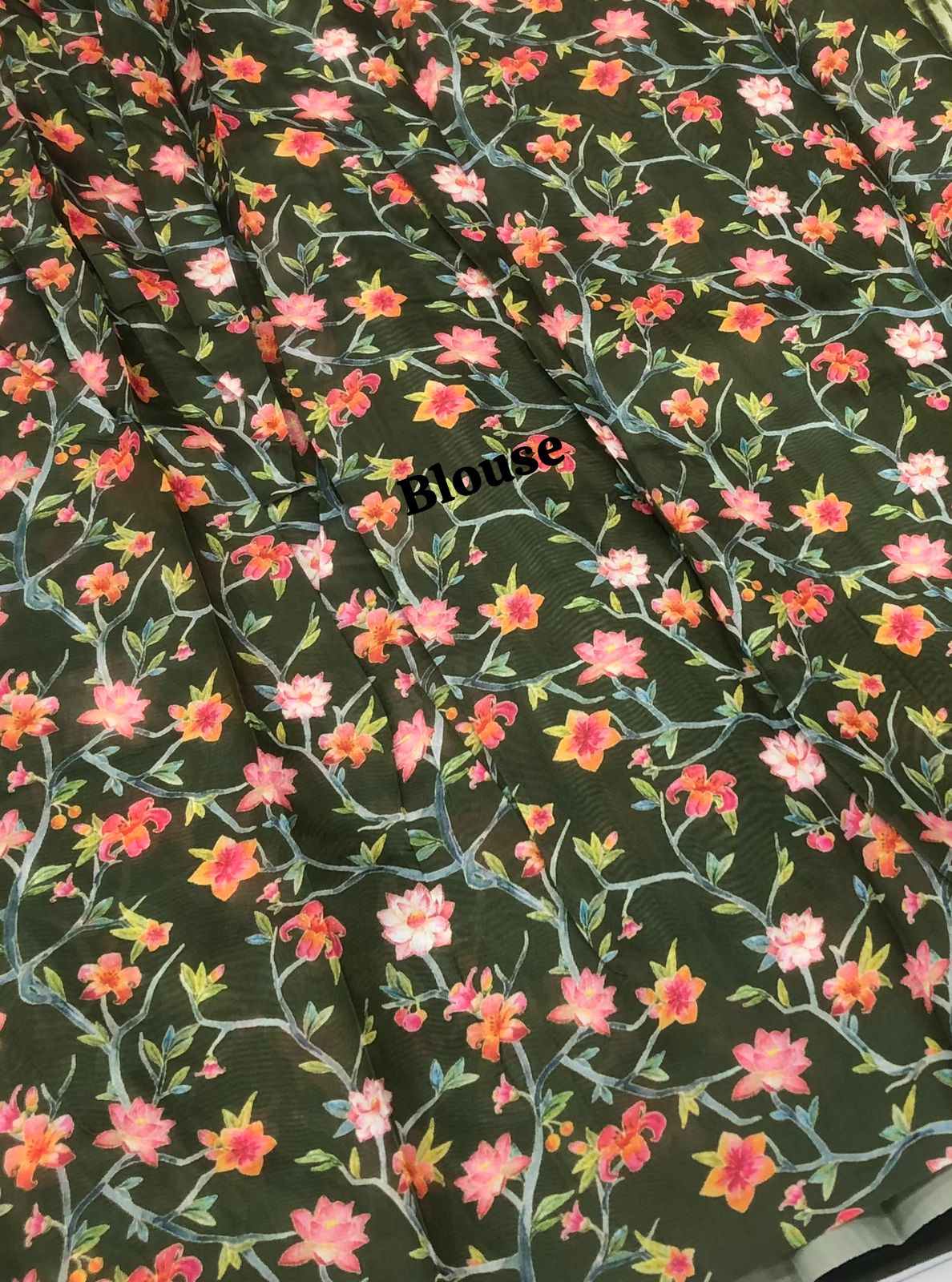 Shibori Semi Chanderi Mixed Cotton Sarees - Green Shade - VVSC01