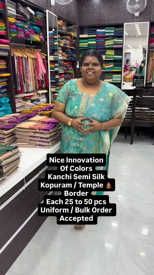 Get Ready to shine in Kanchi Semi Silk 💫⚡️ | Good for gifting | Bu...