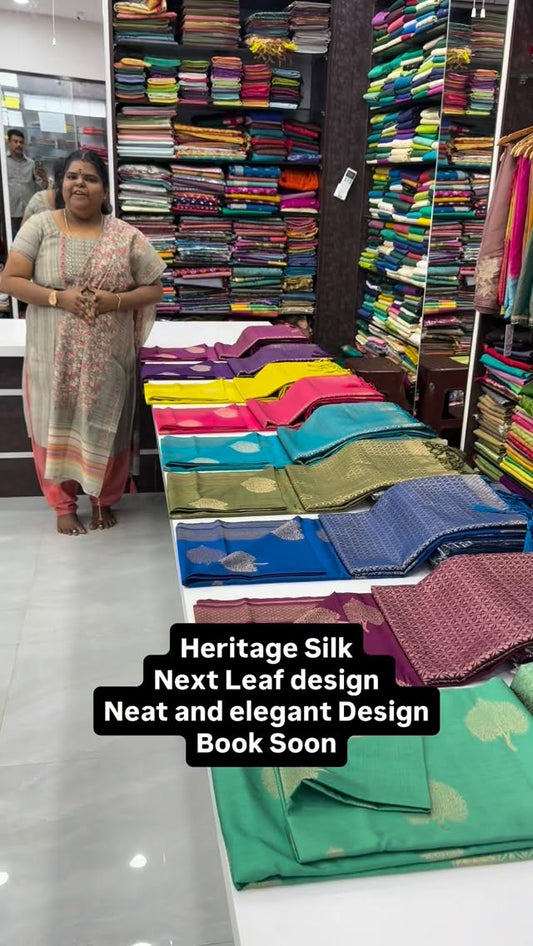 New Launch - Heritage Silk Saree - Soft & Smooth Texture - All Over...