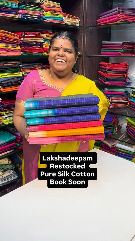 Lakshadeepam Design | Pure Silk Cotton | Book soon | Flat 5% less

...