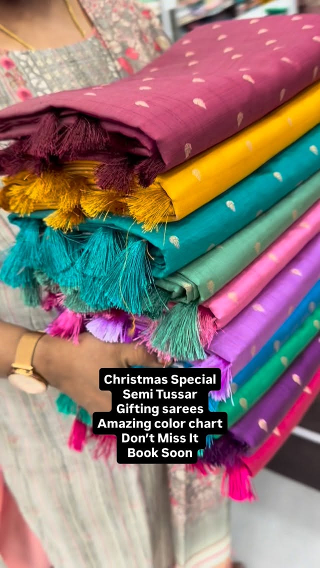 Christmas Special - New design - Get Ready to shine in Semi Tussar ...