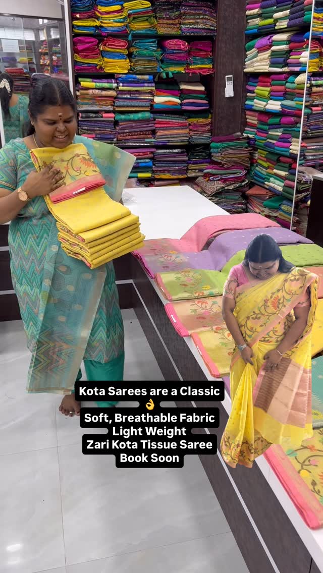 Kota Sarees are a Classic! - Breathable fabric | Light Weight | Sof...