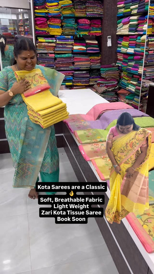 Kota Sarees are a Classic! - Breathable fabric | Light Weight | Sof...
