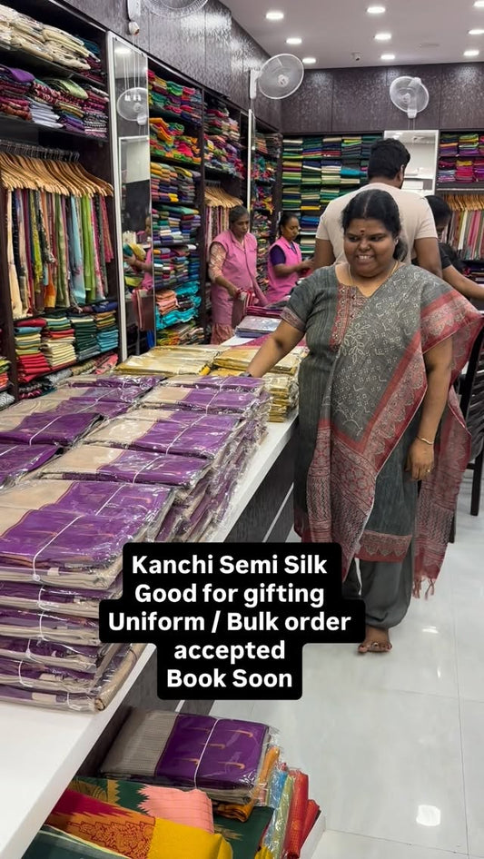 Get Ready to shine in Kanchi Semi Silk 💫⚡️ | Good for gifting | Bu...