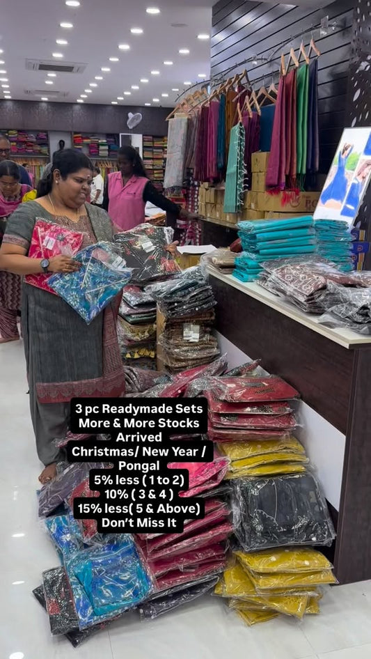 3 pc Readymade Sets
More & More Stocks Arrived 
Christmas/ New Year...