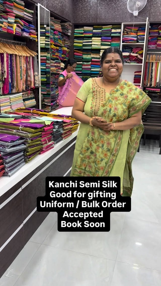 Get Ready to shine in Kanchi Semi Silk 💫⚡️ | Good for gifting | Bu...