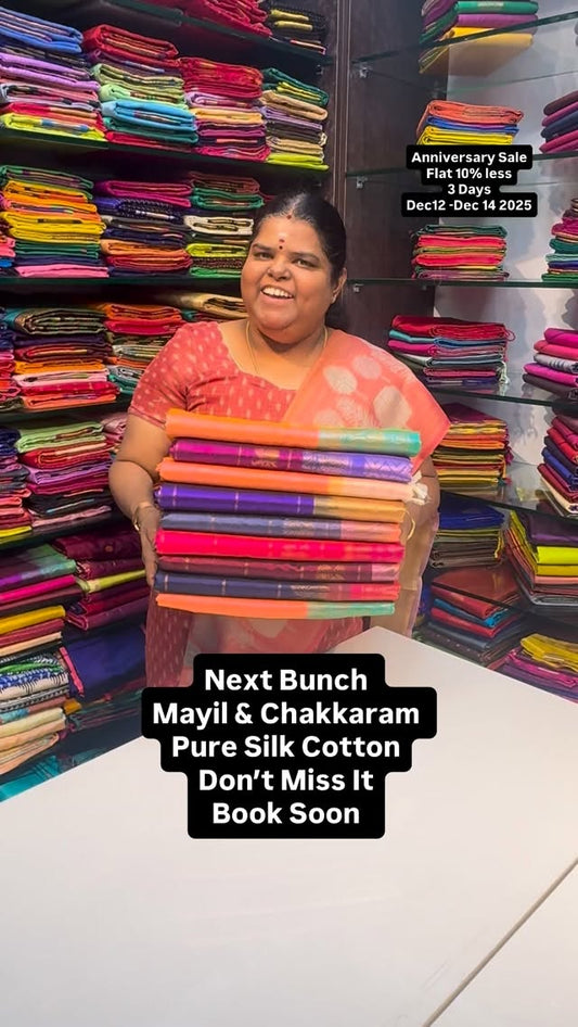 Mayil & Chakkaram | Pure Silk Cotton | Book soon | Flat 8% less

va...