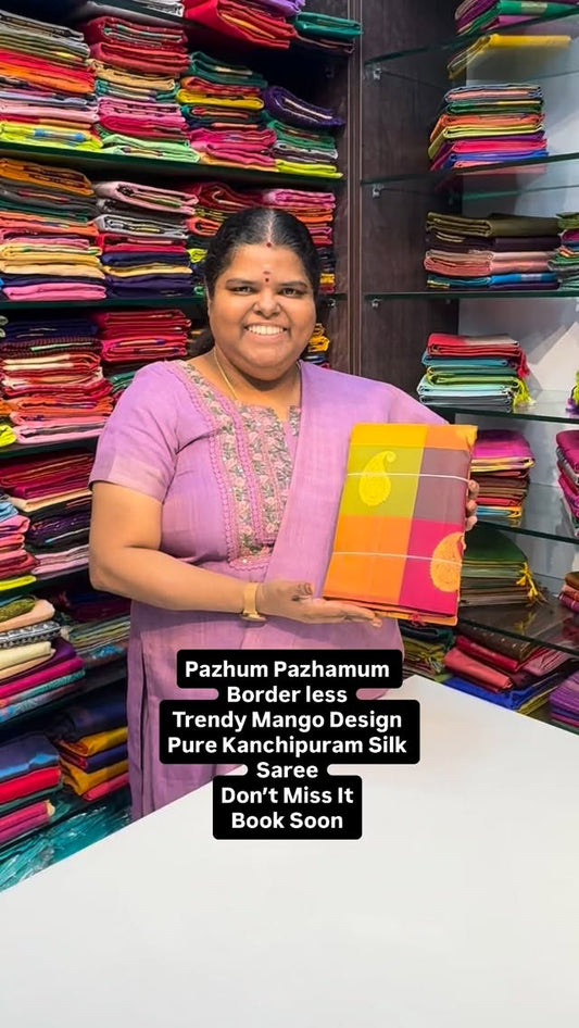 I’m absolutely mesmerized by Palum Pazhamum Pure Kanchipuram Checks...