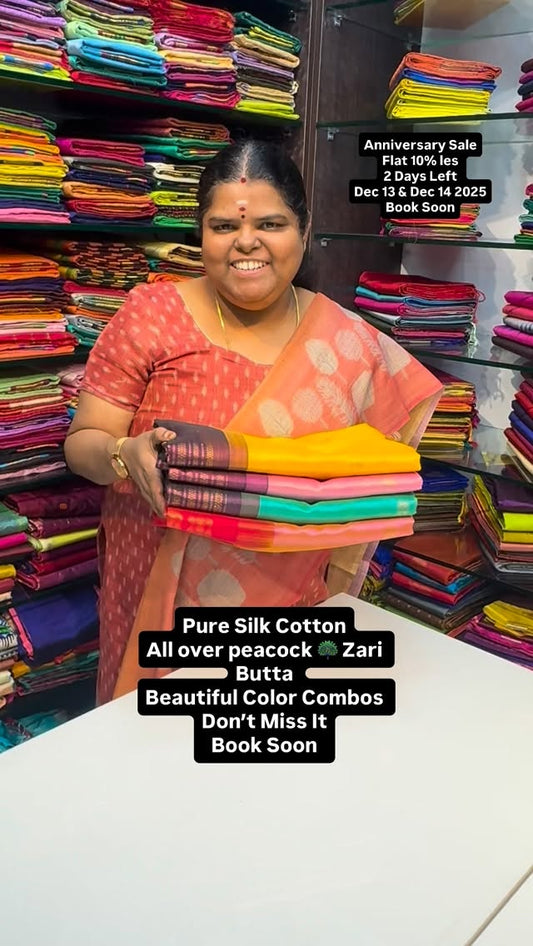 Pure Silk Cotton Saree | Flat 8% less | Book soon 

vallisvaseha.co...