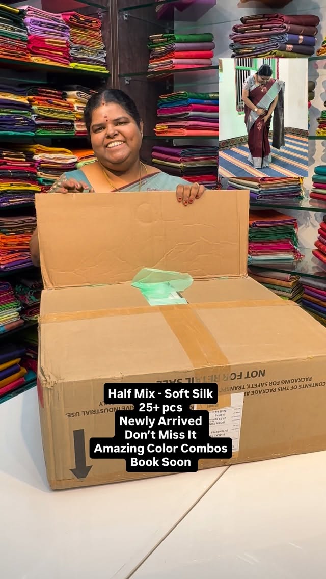 December Special - Half Mix Soft Silk | 25+colors and designs | | F...