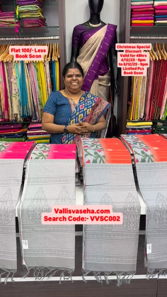 Semi Chappa Sarees - 48hrs discount - - Good For gifting - Flat 100...