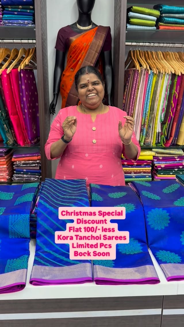 Kora Tanchoi Sarees - Blue Shade - Good For gifting - Flat 100/- le...