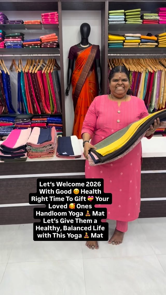 Handwoven Cotton Yoga Mat - Find your balance with our handwoven co...