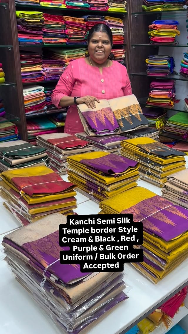 Get Ready to shine in Kanchi Semi Silk 💫⚡️ | Good for gifting | Bu...