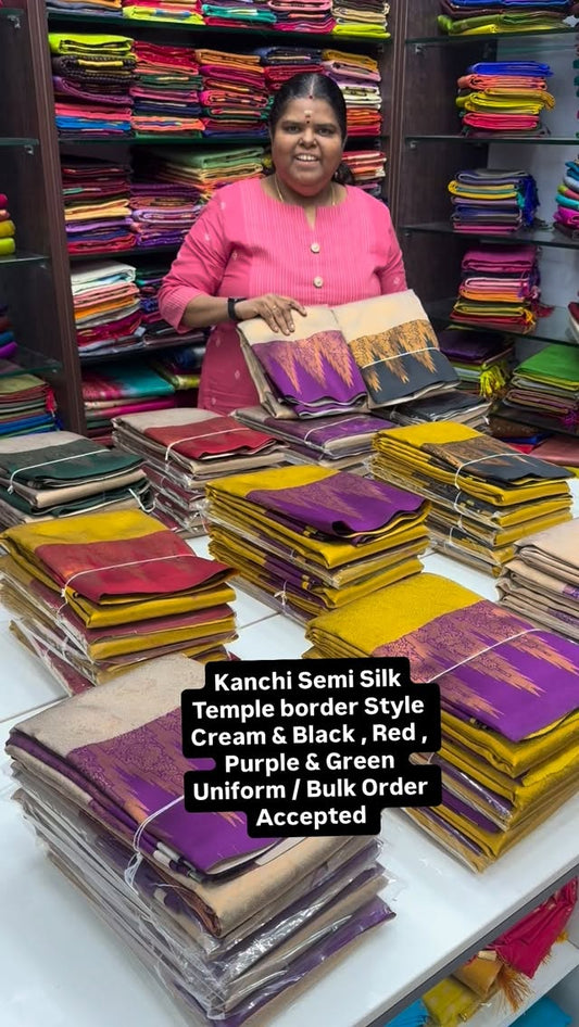 Get Ready to shine in Kanchi Semi Silk 💫⚡️ | Good for gifting | Bu...