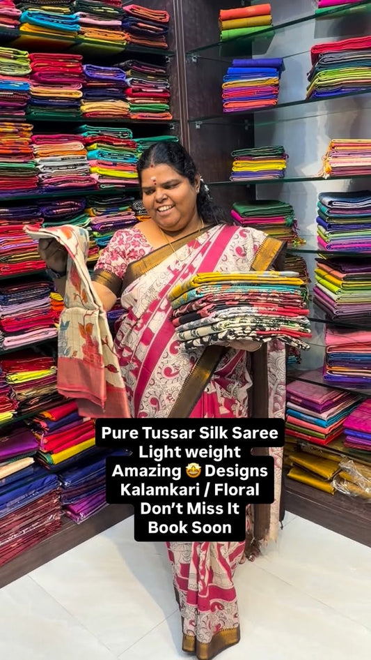 Pure Tussar Silk Saree | Flat 8% less 

Vallisvaseha.com
Search Cod...