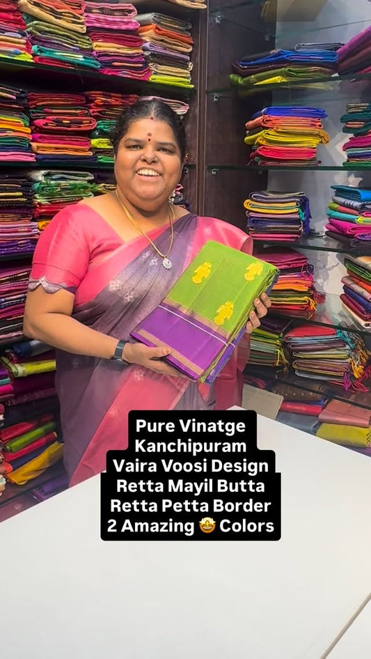 Vintage Kanchipuram Silk Saree - Evoking Memories of a bygone Era ....