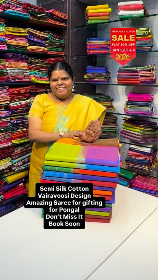 Vairavoosi | Semi Silk Cotton | Book soon | Flat 5% less

vallisvas...
