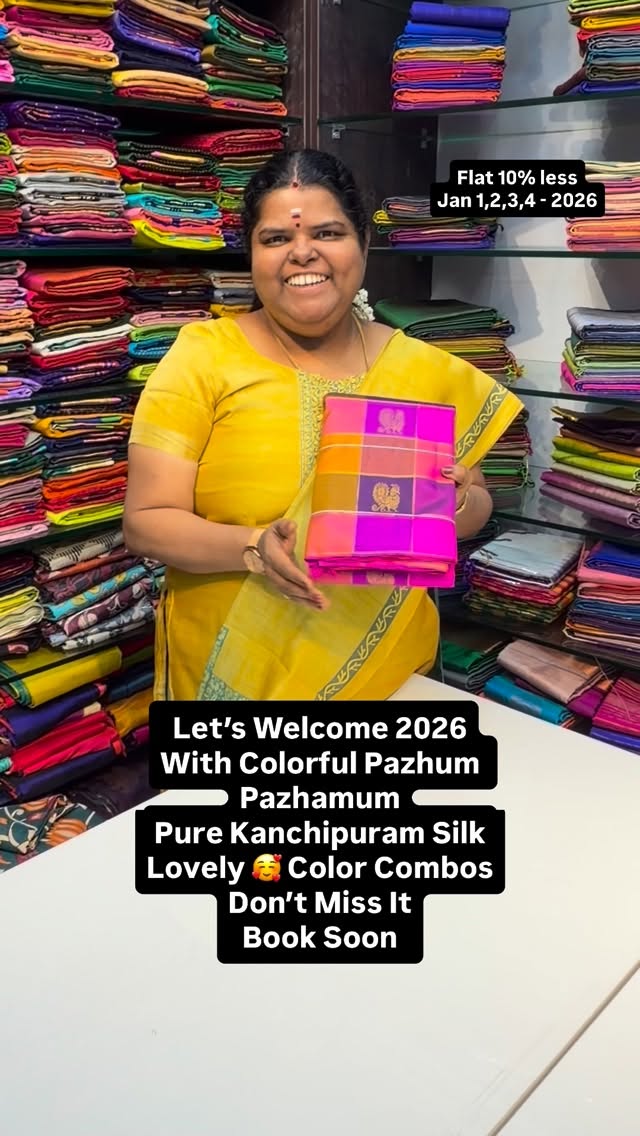 I’m absolutely mesmerized by Palum Pazhamum Pure Kanchipuram Checks...