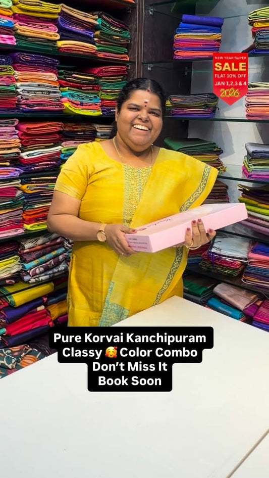 Classy Korvai  Kanchipuram Silk Saree - Evoking Memories of a bygon...