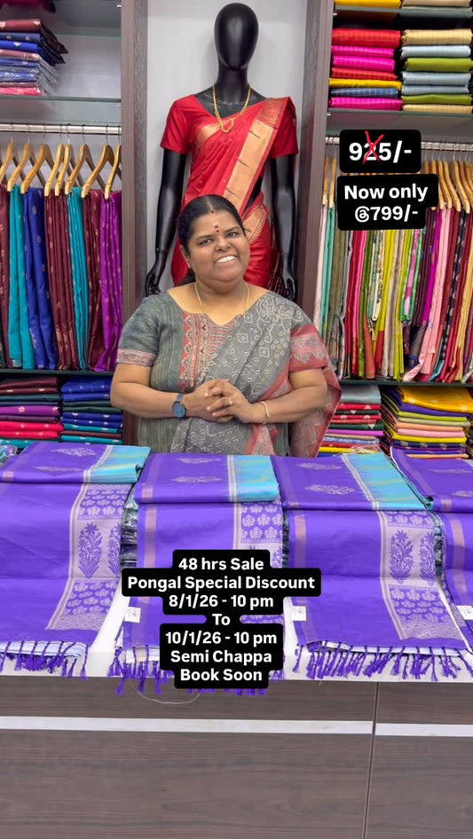 48 hrs Sale - Semi Chappa Silk - Art silk Variety - Light weight - ...