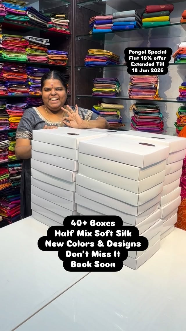 Half Mix - Soft Silk - New Design - Flat 10% offer valid till Jan 1...