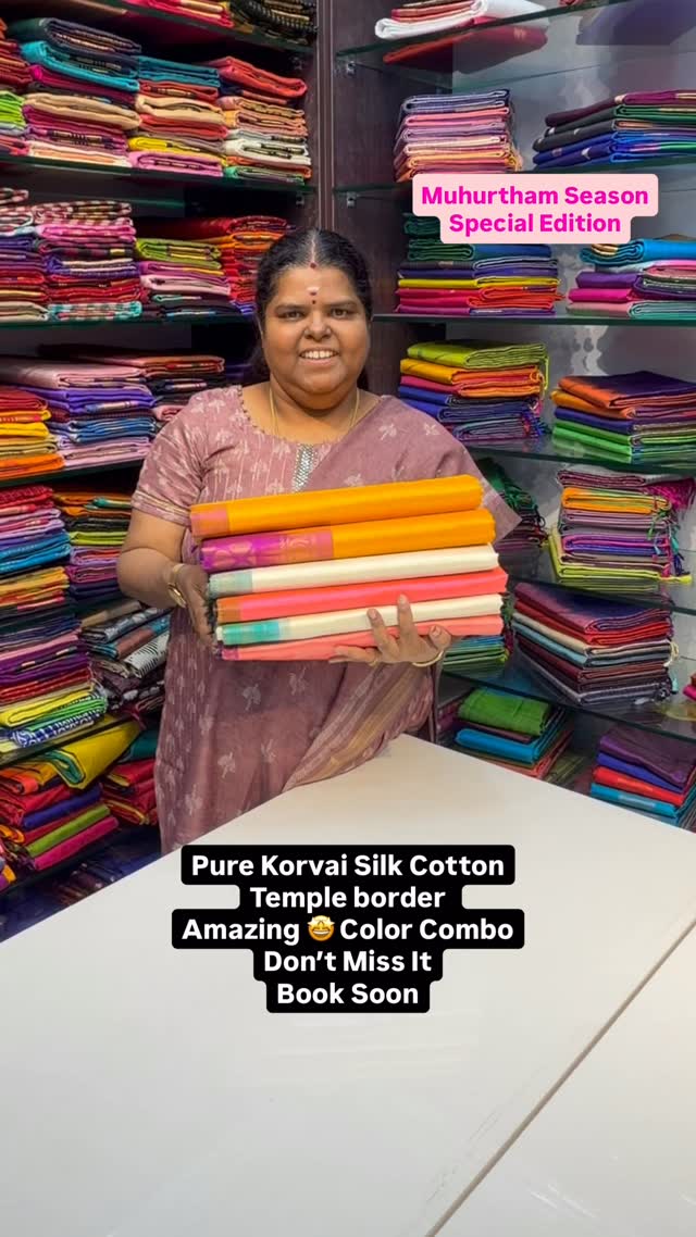 Muhurtham Season - Special Edition - Flat 5% less
Pure Korvai Silk ...