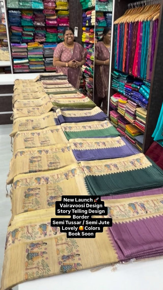 Vairavoosi - Semi Tussar - Flat 5% less . 

Vallisvaseha.com
Search...
