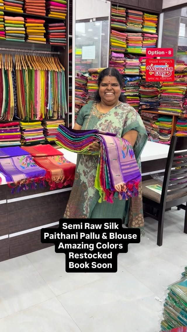 Restocked | Semi Raw silk Saree | Flat 5% less now 

Vallisvaseha.c...
