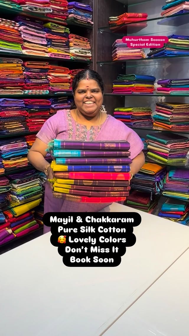 Mayil & Chakkaram | Pure Silk Cotton | Book soon 

vallisvaseha.com...