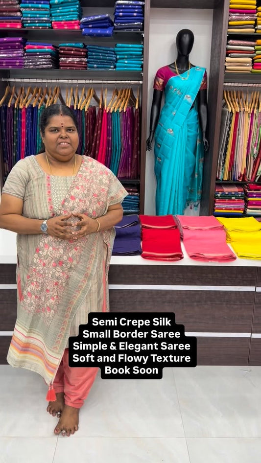 Semi Crepe Silk Saree | Flat 5% less | Book Soon

Vallisvaseha.com
...